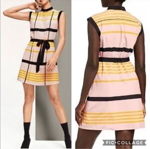Jason Wu for Target striped dress Sz: XL pink black accordian pleated preppy wow